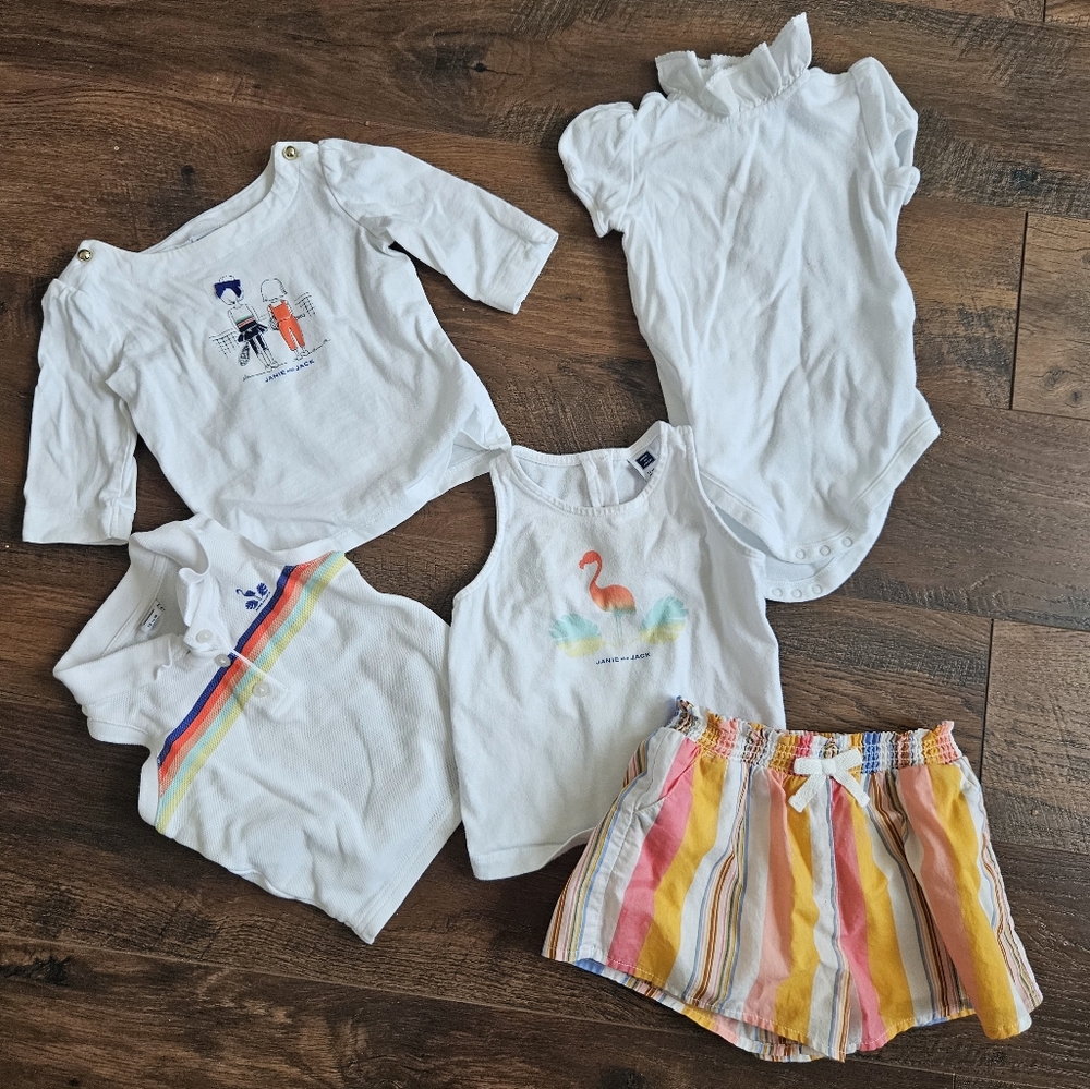 (5) Janie and Jack 12-18M girl set PLAY CLOTHES